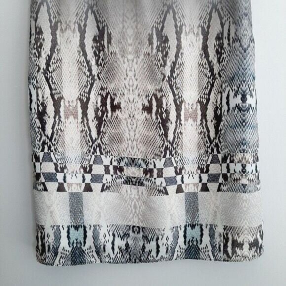 JUDITH & CHARLES Silk Shirt Mini Dress Snake Print Sz 4 - Picture 7 of 9